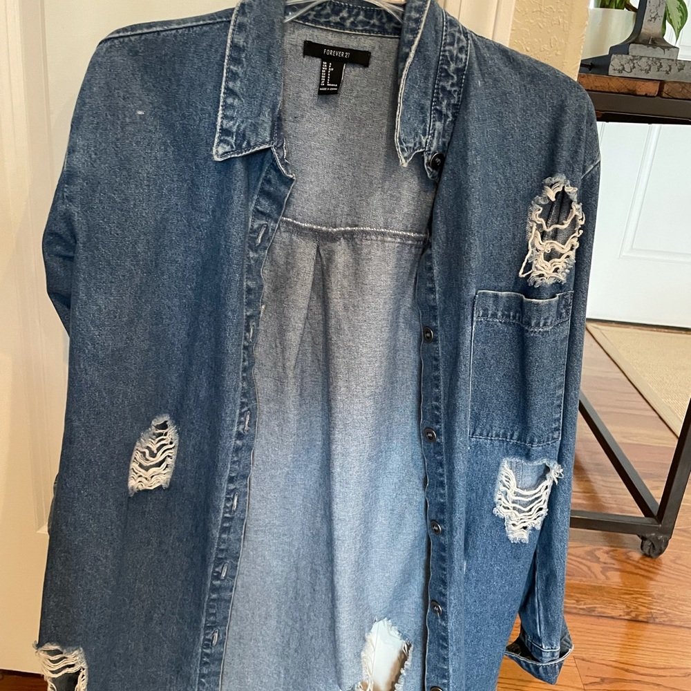 Distressed Jean jacket